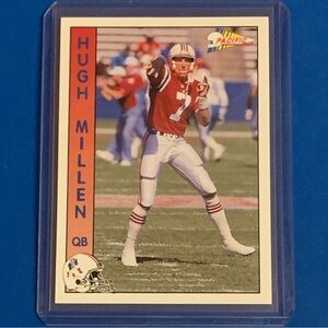 Hugh Millen #193 1992 Pacific Football Trading Card